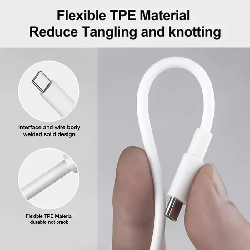 Type C data cable Fast Charging Cable, Data Transfer Cable For All C Type Mobile Use (1 Mtr. / 1 Pc)