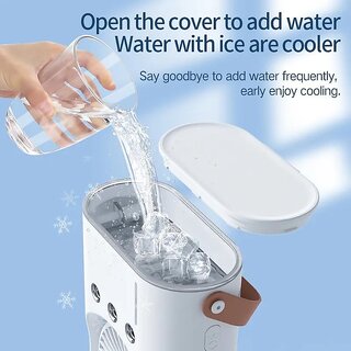 Double-Ended Mist Spray Cooler Fan | USB Rechargeable, Portable Desktop & Travel Cooling Device, Ideal Summer Gift