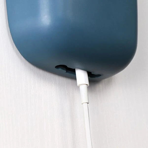 Wall Mounted Storage Case with Mobile Phone Charging Port Plug Holder