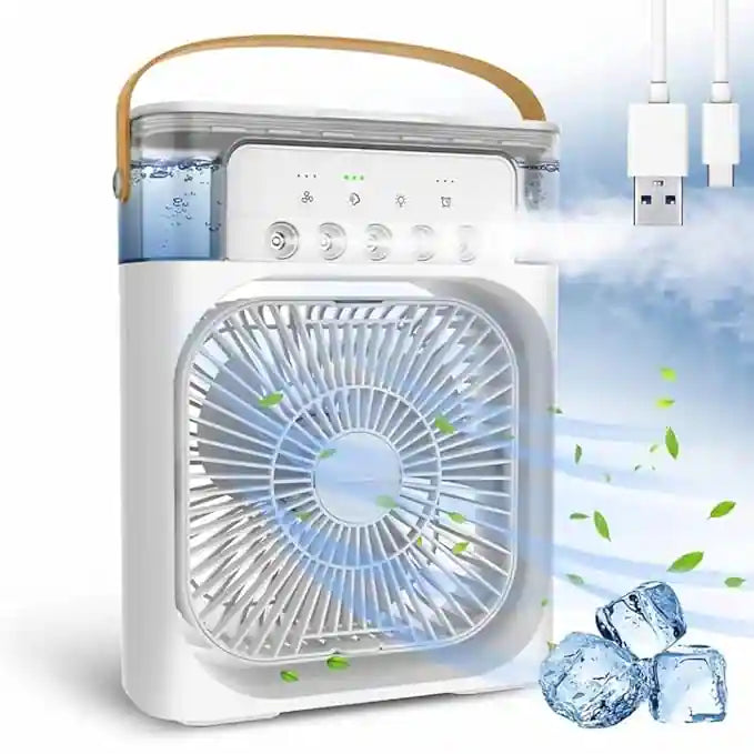 Mini Cooler for Room Cooling Ac Portable Mini Fan Artic Cooler with 7 Colors Led Light,air Conditioner Water Cooler, 3 Wind Speeds and 3 Spray Modes for Office, Home Cooling,summer, Travel ( Random Colour ) ₹